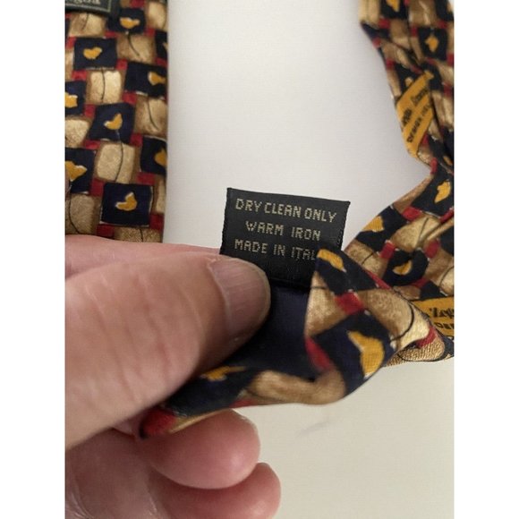 Ermenegildo Zegna Vintage Abstract Floral Tulip Silk Neck Tie Made in Italy EUC - Picture 6 of 16